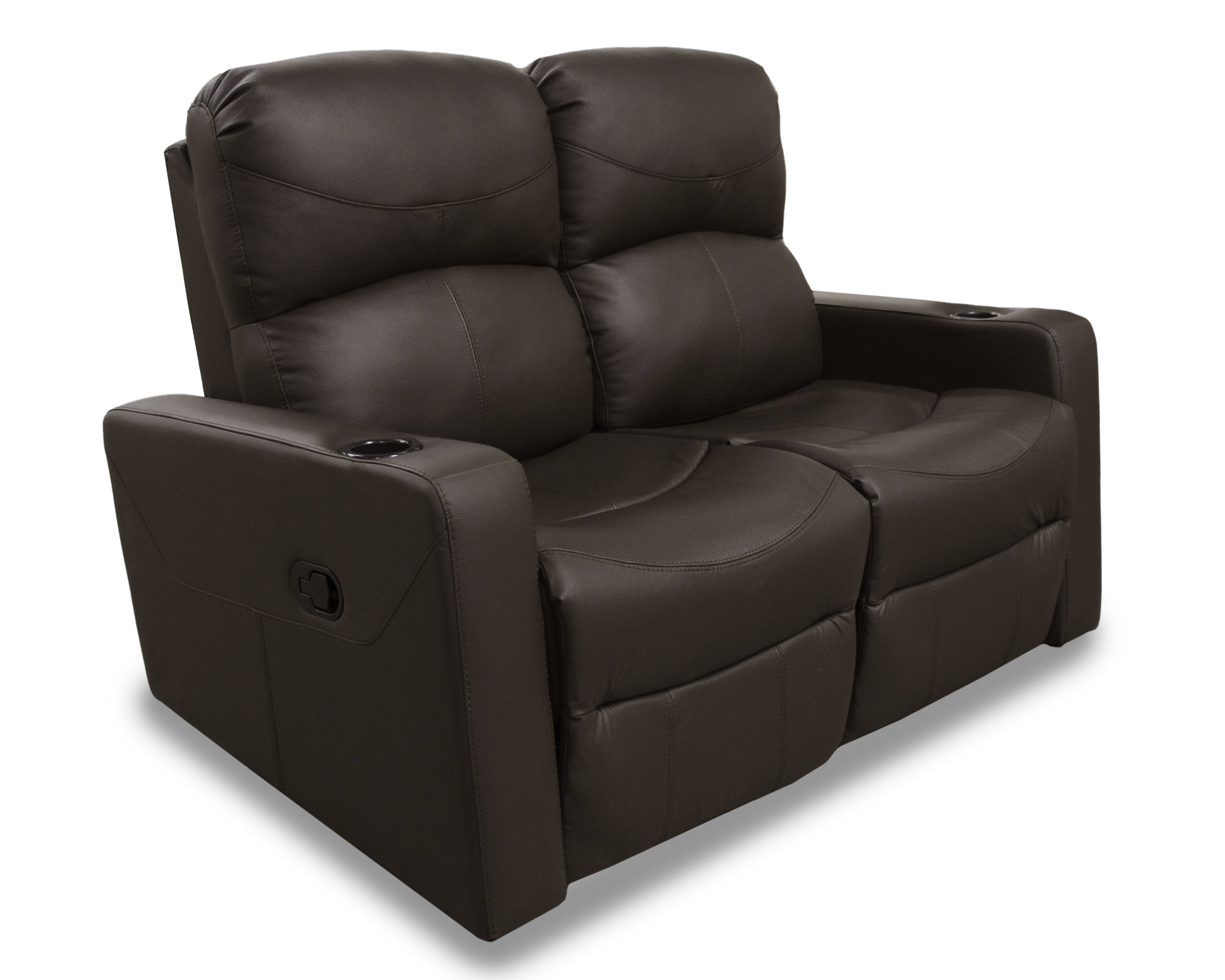 Love Seat de Piel Genuina con Reclinables, Mod. Maxxy 2 plazas.