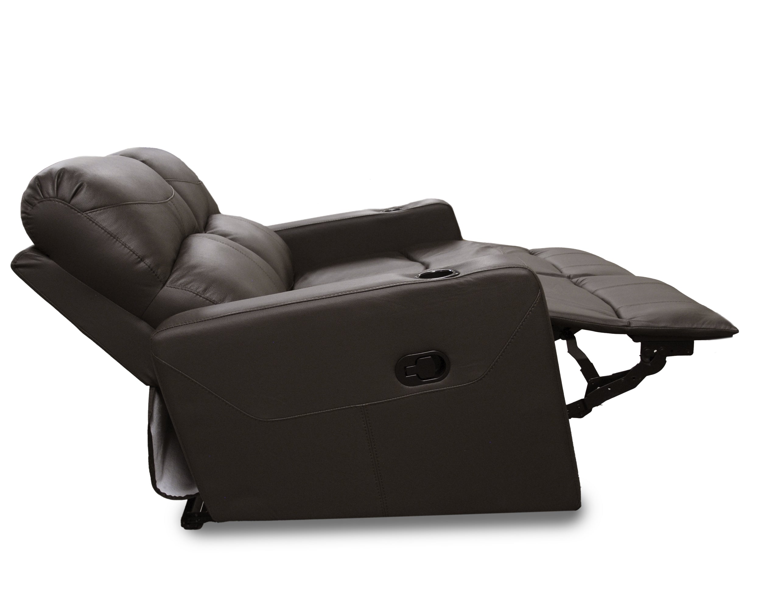 Love Seat de Piel Genuina con Reclinables, Mod. Maxxy 2 plazas.