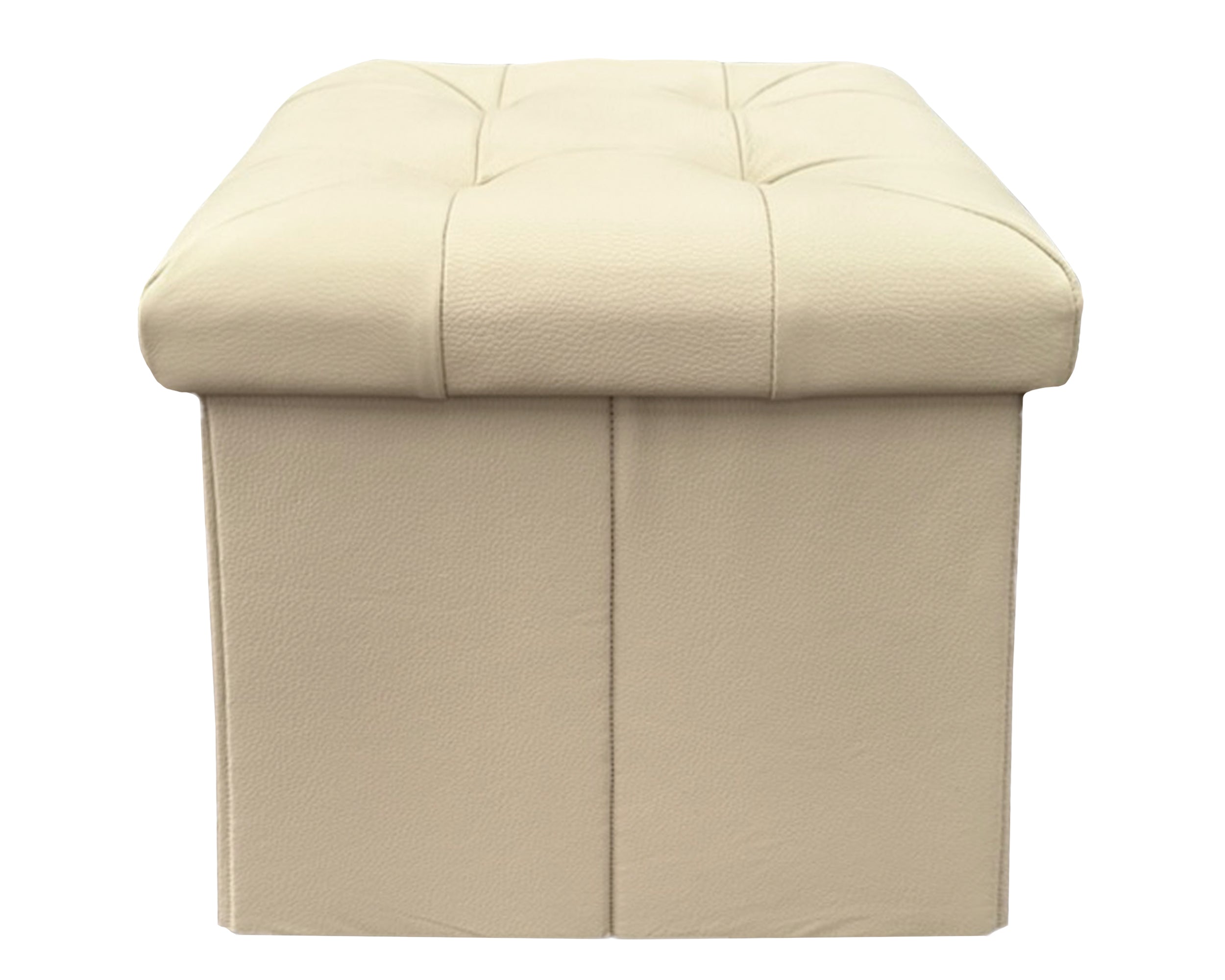 Taburete Plegable, ottoman, banco de piel genuina con almacenamiento 40 x 40cm