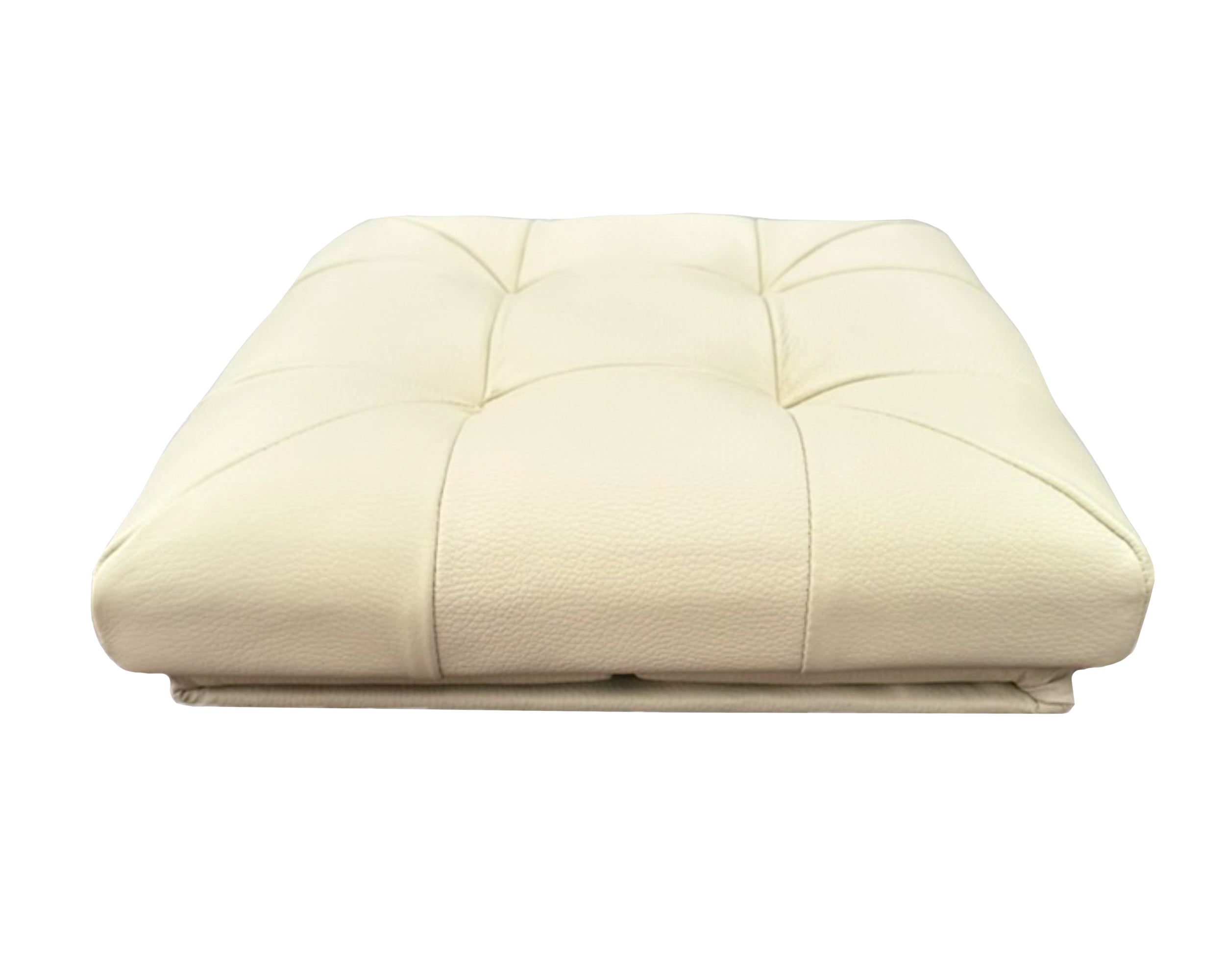 Taburete Plegable, ottoman, banco de piel genuina con almacenamiento 40 x 40cm