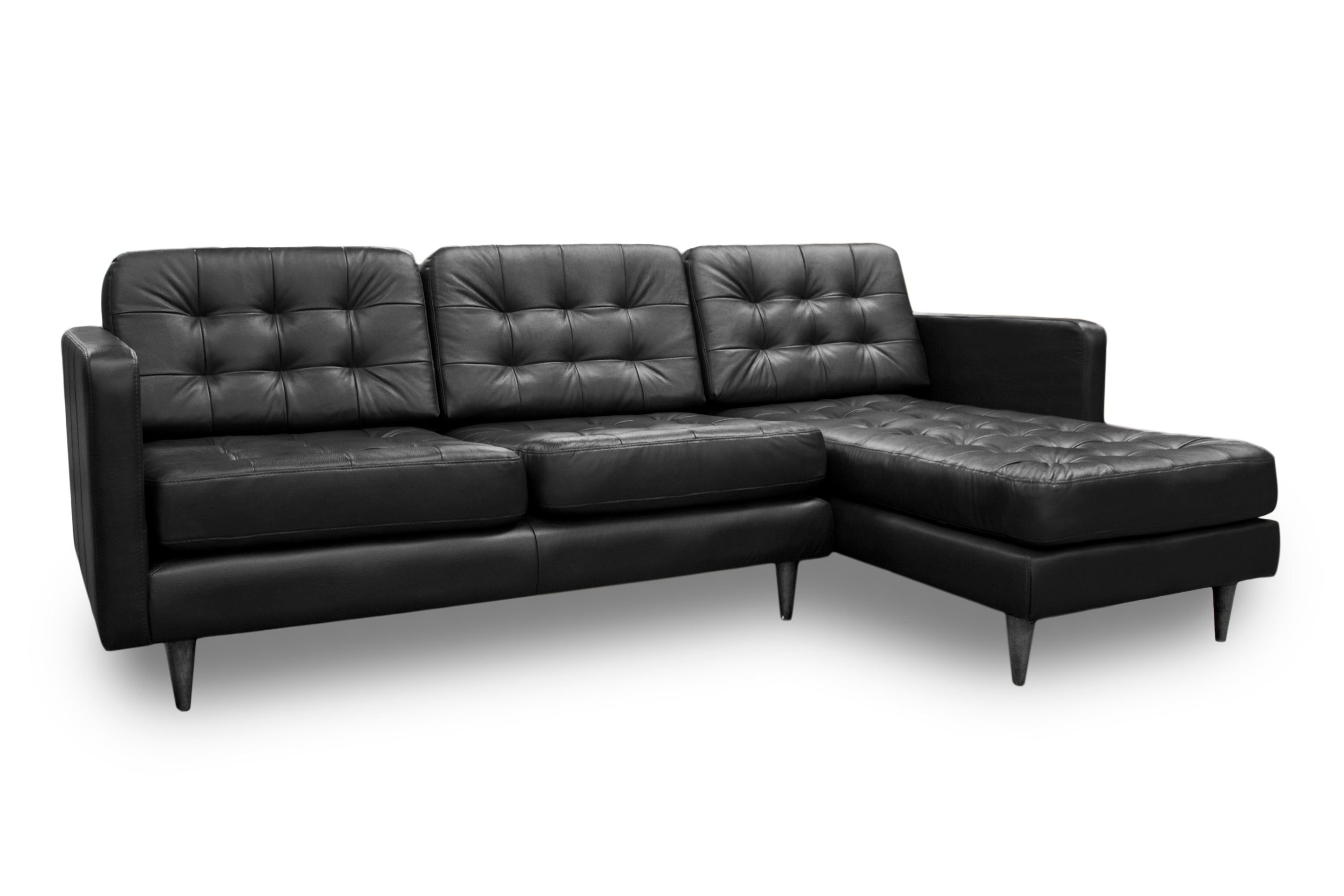 Sala Esquinera de Piel Genuina Lado Derecho Mod. Noruega, 4 plazas