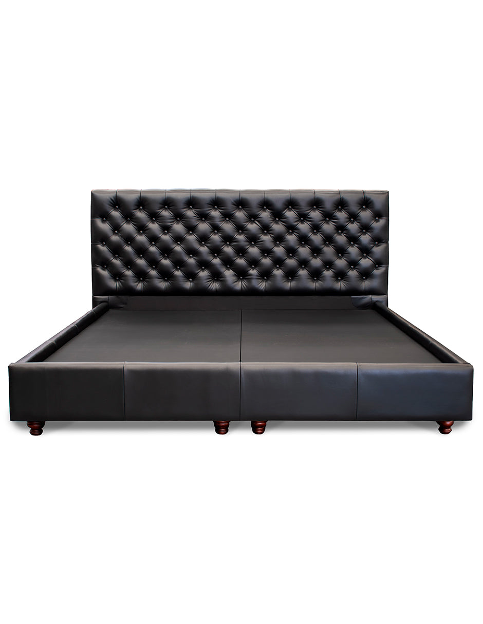 Cama KS de de Piel Genuina 100%, Mod. Chesterfield