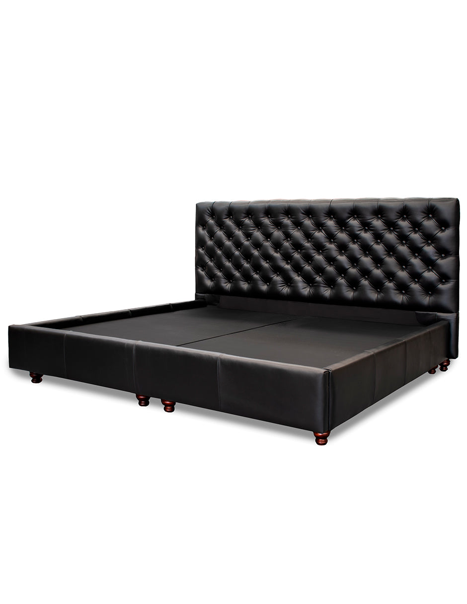 Cama KS de de Piel Genuina 100%, Mod. Chesterfield