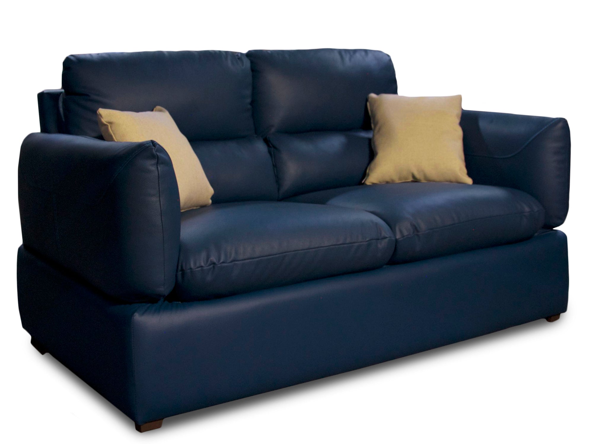Sala de Piel Genuina Sofá y Love Seat, Mod. Padua, dos piezas, 5 plazas