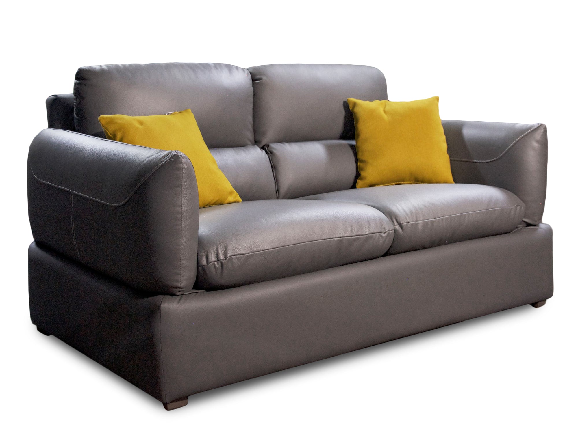 Sala de Piel Genuina Sofá y Love Seat, Mod. Padua, dos piezas, 5 plazas