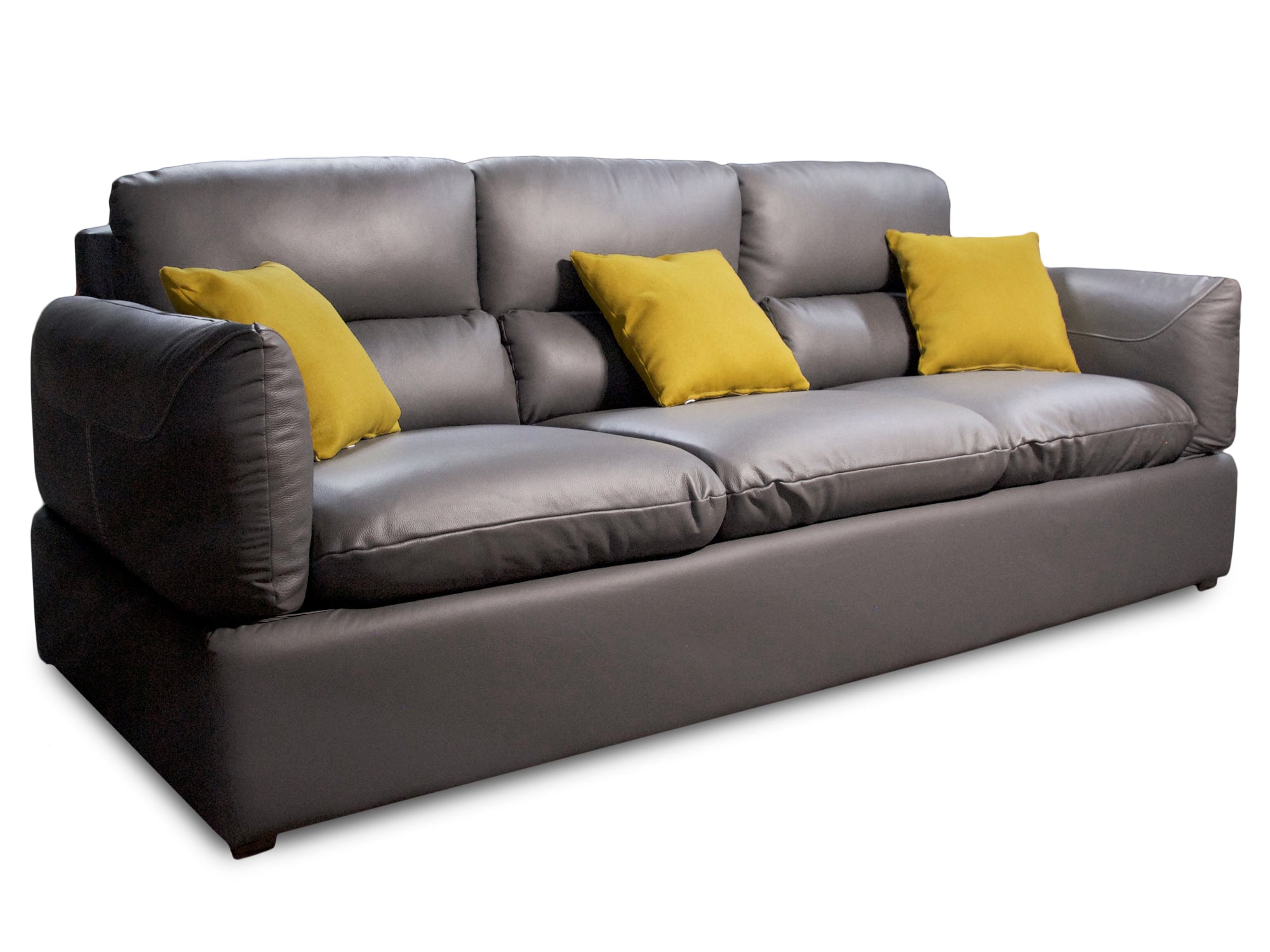 Sala de Piel Genuina Sofá y Love Seat, Mod. Padua, dos piezas, 5 plazas