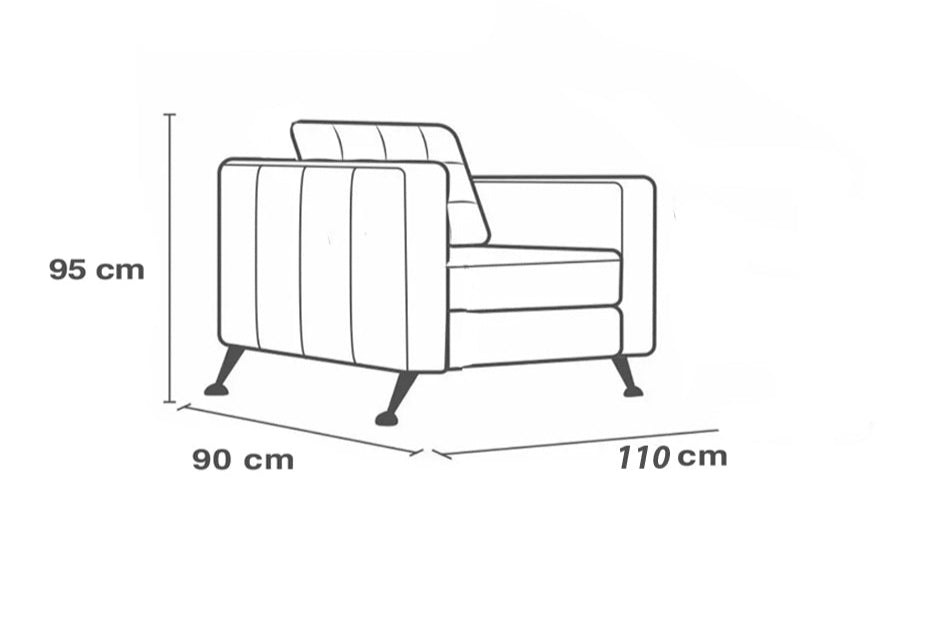 Sillon Individual de Piel Genuina Mod. Noruega 1 plaza