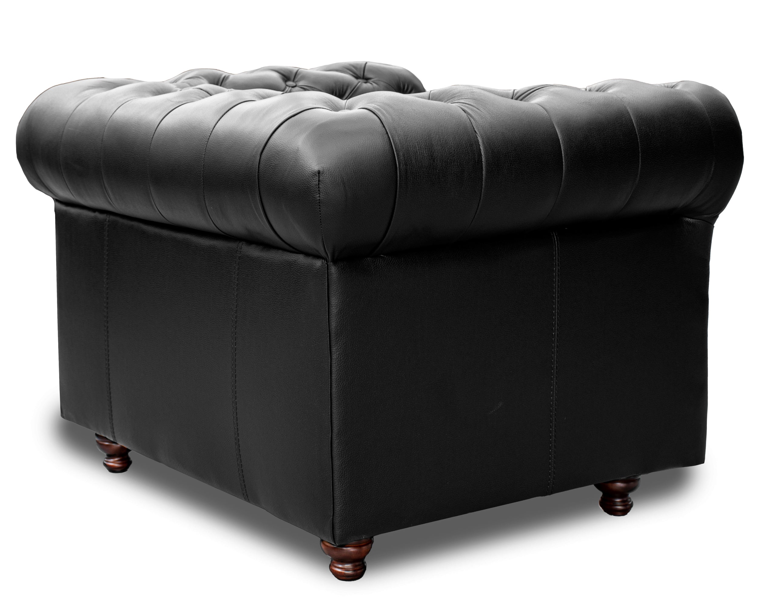 Sillón Individual de Piel Genuina Mod. Chesterfield 1 Plaza