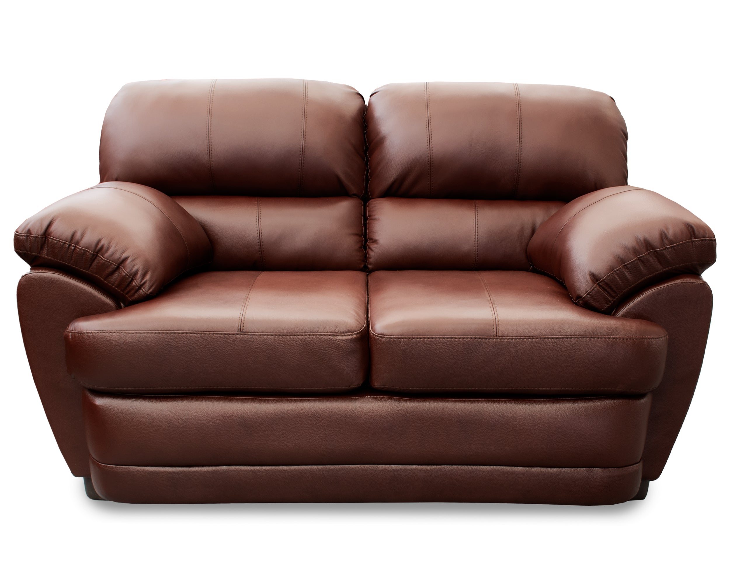Sala de Piel Genuina Sofá y Love Seat, Mod. Florencia, dos piezas, 5 plazas