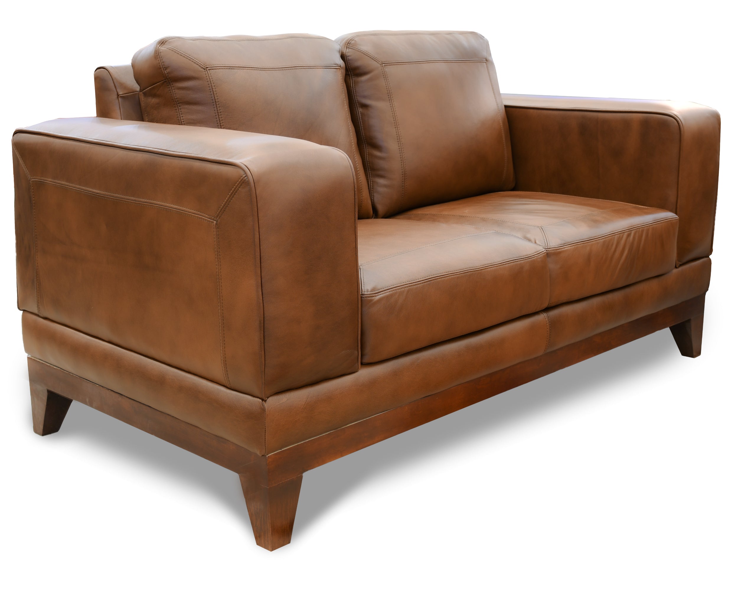 Love Seat de Piel Genuina 100%, Mod. Castella, 2 plazas.