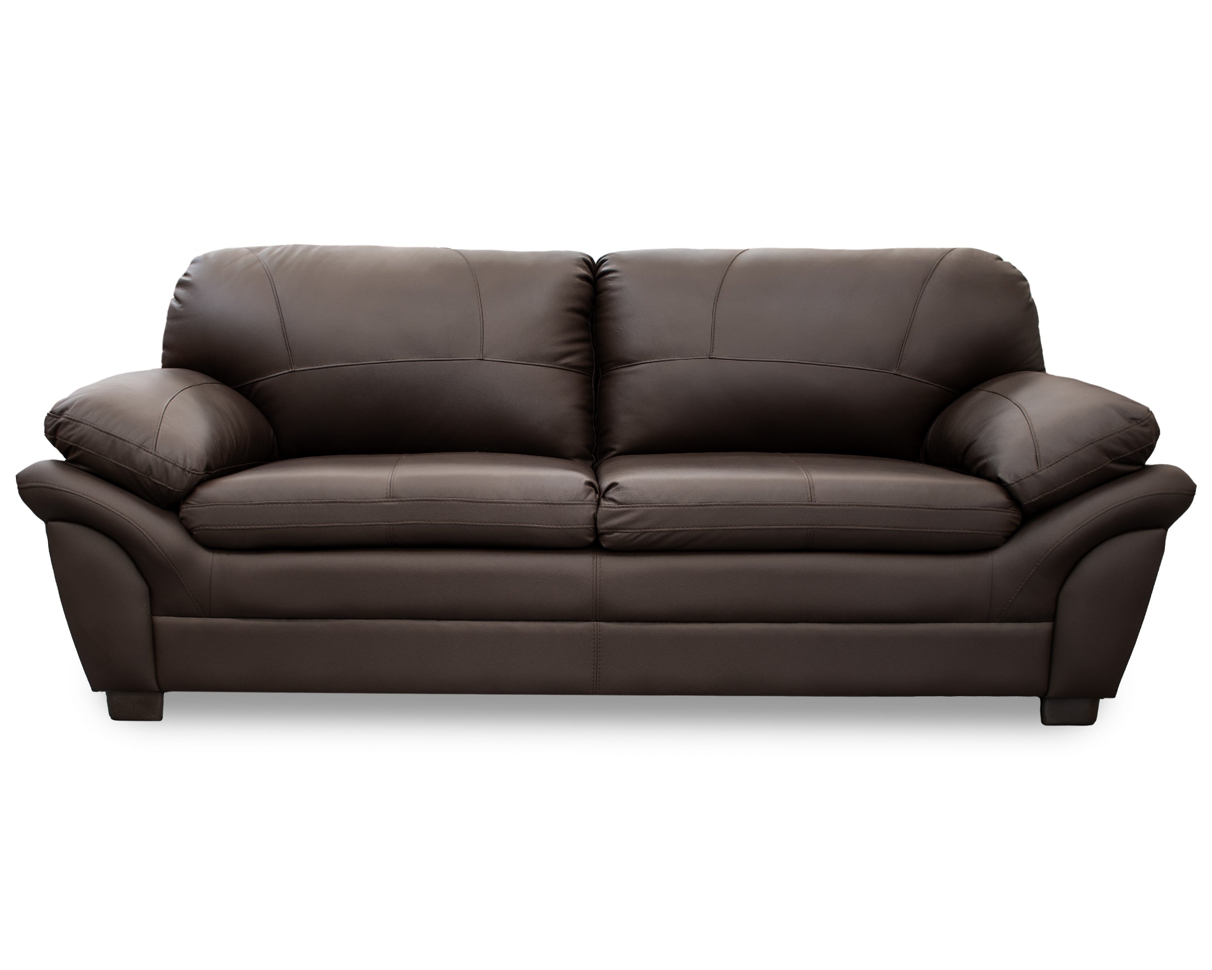 Sala de Piel Genuina Sofá y Love Seat, Mod. Genova, dos piezas, 5 plazas