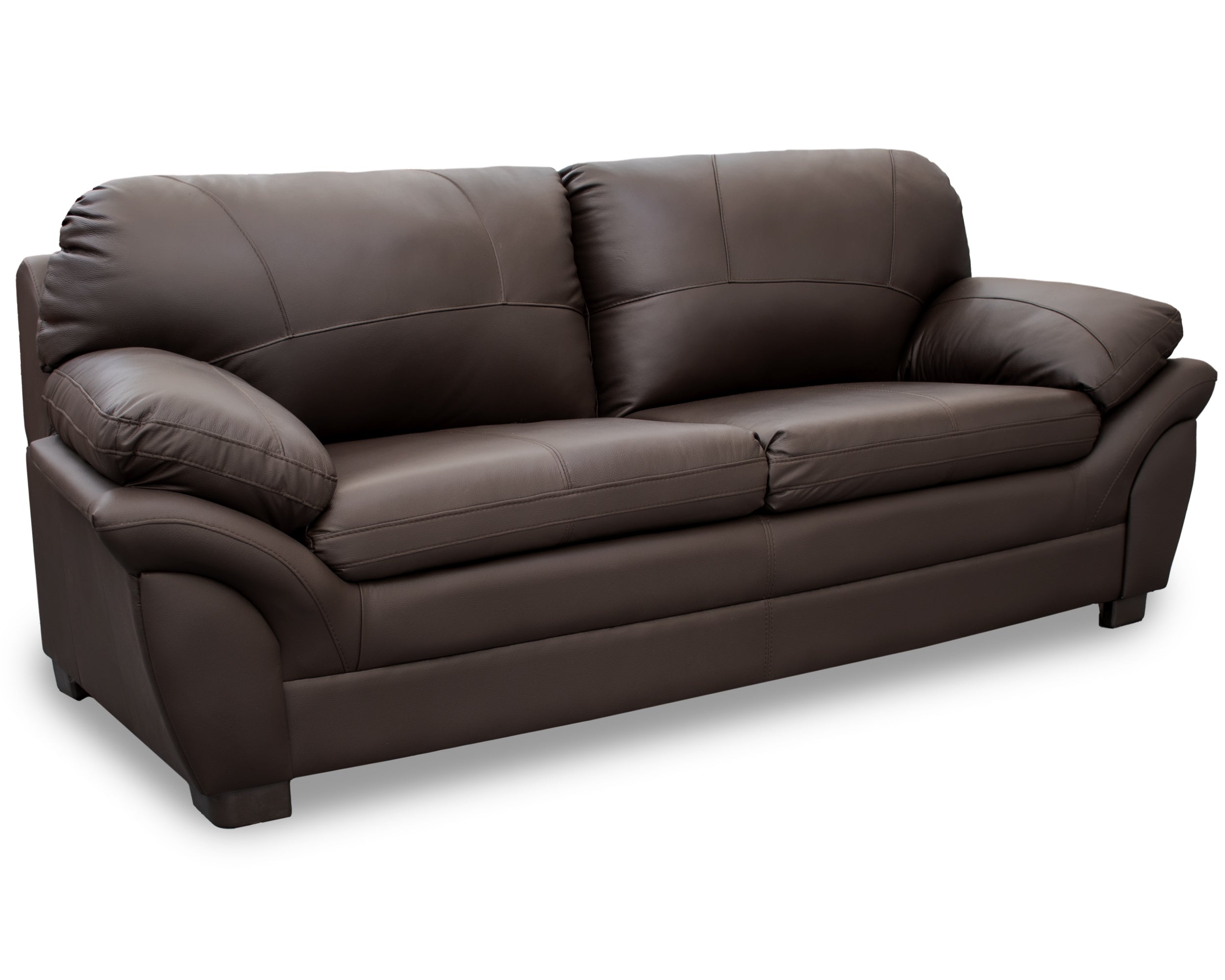 Sala de Piel Genuina Sofá y Love Seat, Mod. Genova, dos piezas, 5 plazas