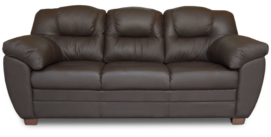 Sala de Piel Genuina Sofá, Love Seat y Sillón, Mod. Toscana, 3 piezas, 6 plazas.