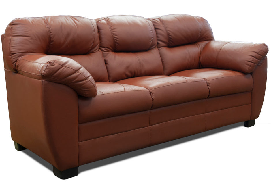 Sala de Piel Genuina Sofá y Love Seat, Mod. Toscana, dos piezas, 5 plazas.
