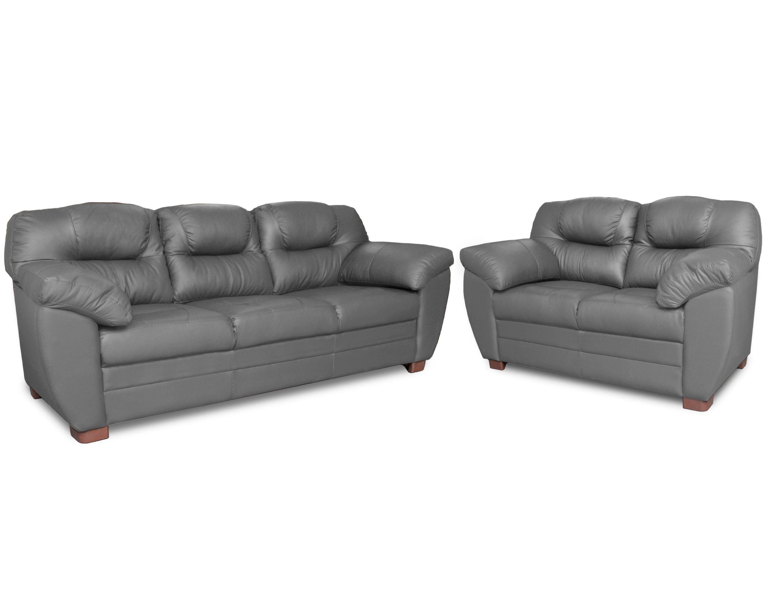 Sala de Piel Genuina Sofá y Love Seat, Mod. Toscana, dos piezas, 5 plazas.