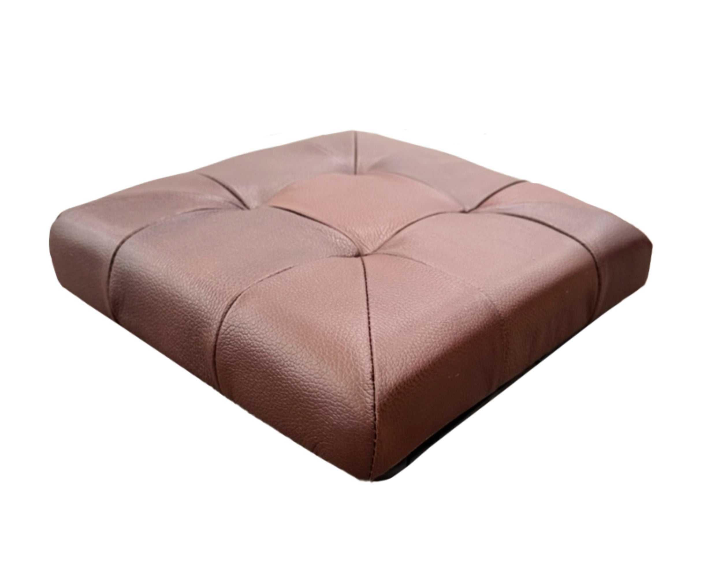 Taburete Plegable, ottoman, banco de piel genuina con almacenamiento 40 x 40cm