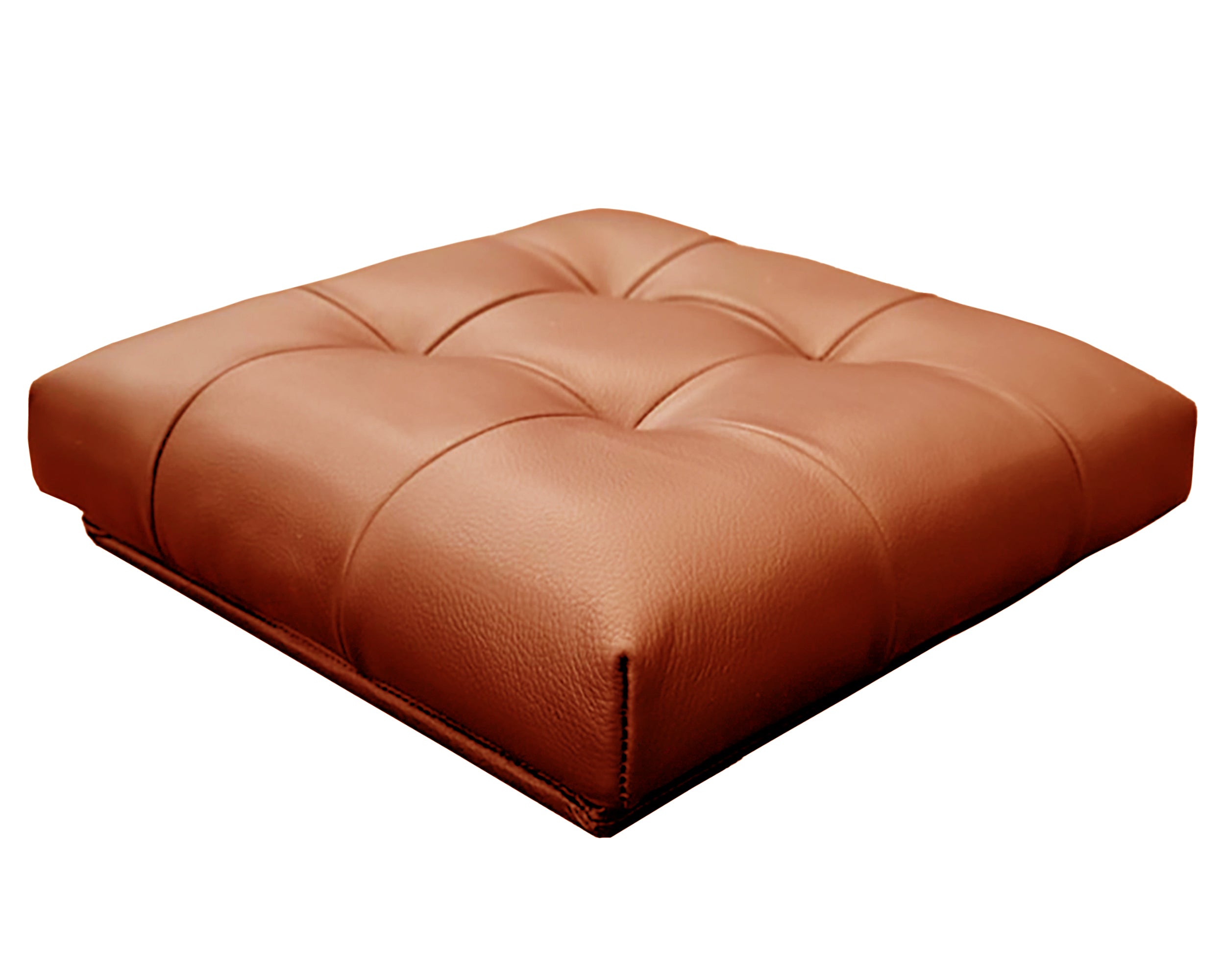 Taburete Plegable, ottoman, banco de piel genuina con almacenamiento 40 x 40cm