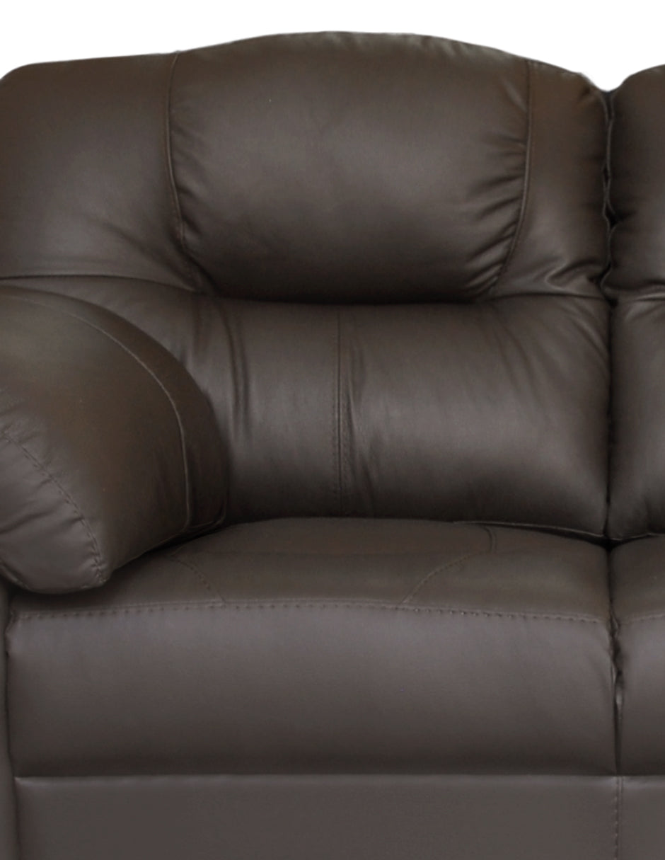 Sala de Piel Genuina Sofá, Love Seat y Sillón, Mod. Toscana, 3 piezas, 6 plazas.