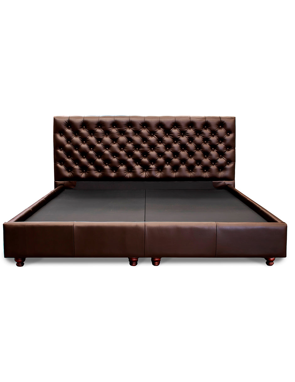 Cama KS de de Piel Genuina 100%, Mod. Chesterfield