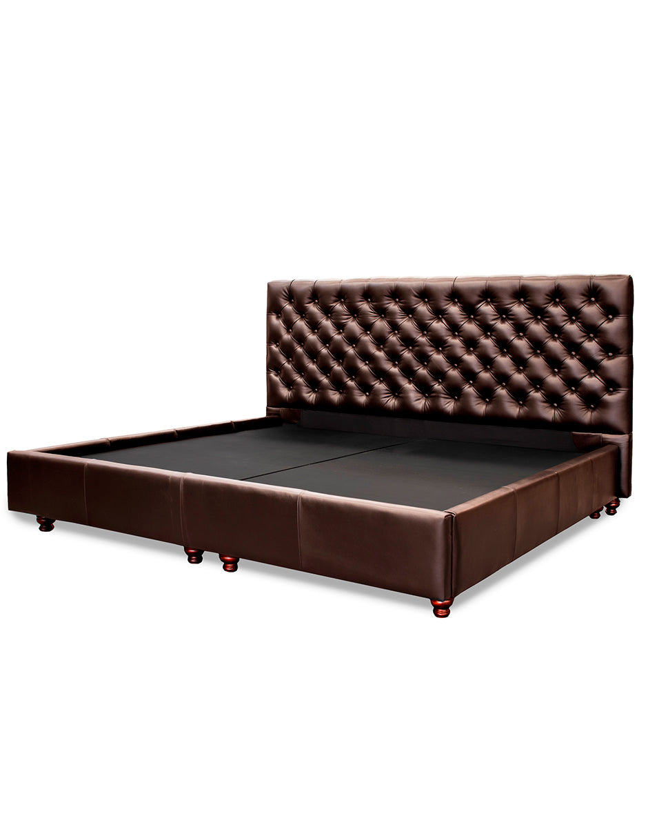 Cama KS de de Piel Genuina 100%, Mod. Chesterfield