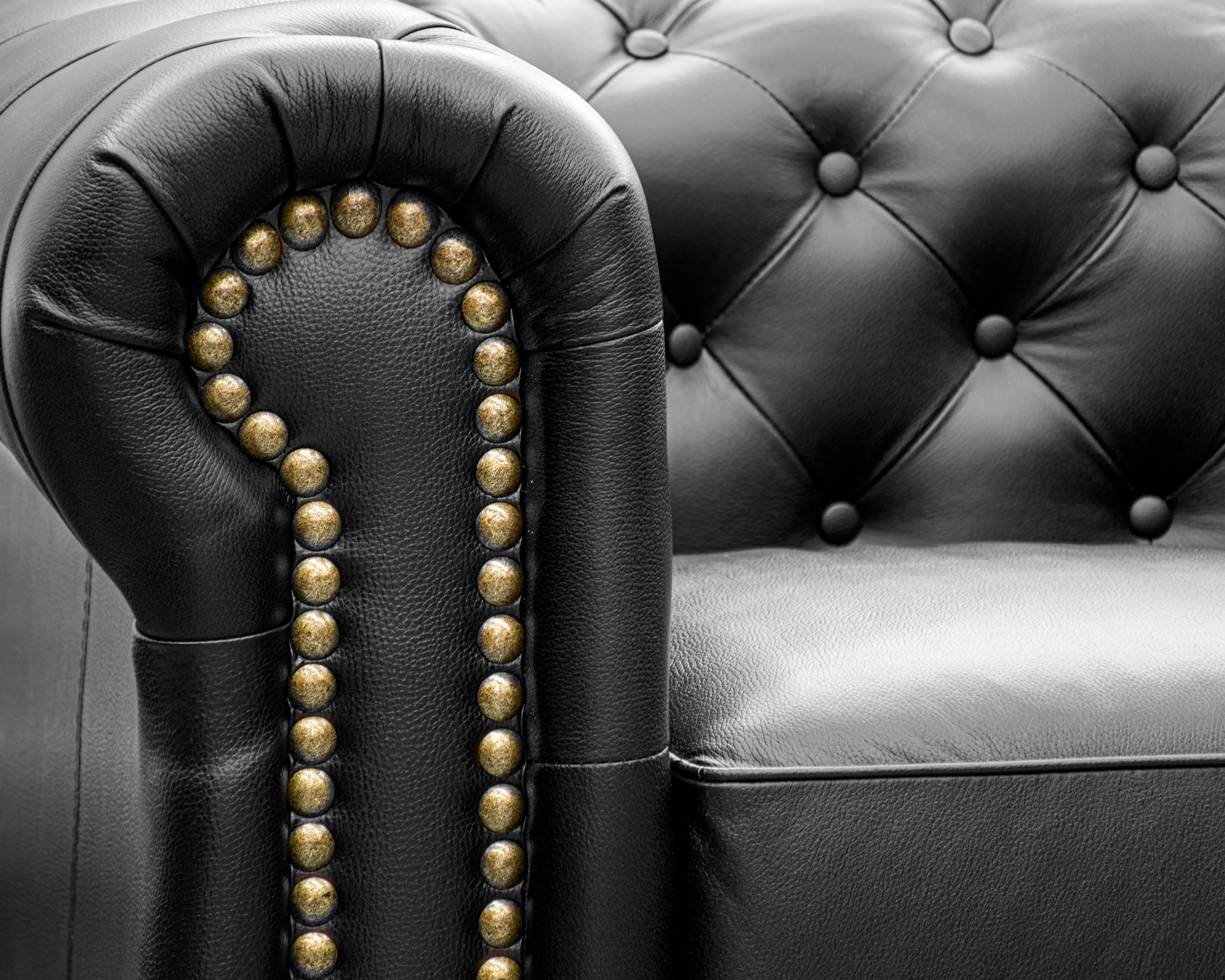 Sillón Individual de Piel Genuina Mod. Chesterfield 1 Plaza