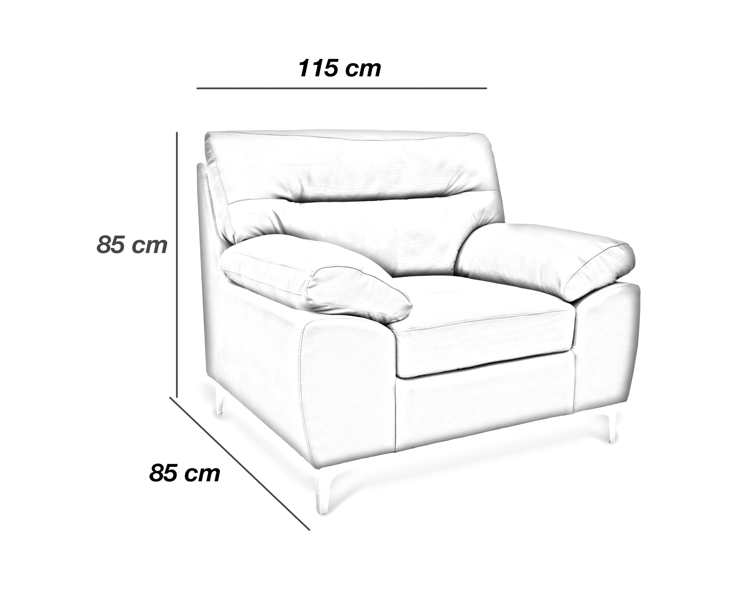 Sillon Individual de Piel Genuina Mod. Isabel 1 plaza