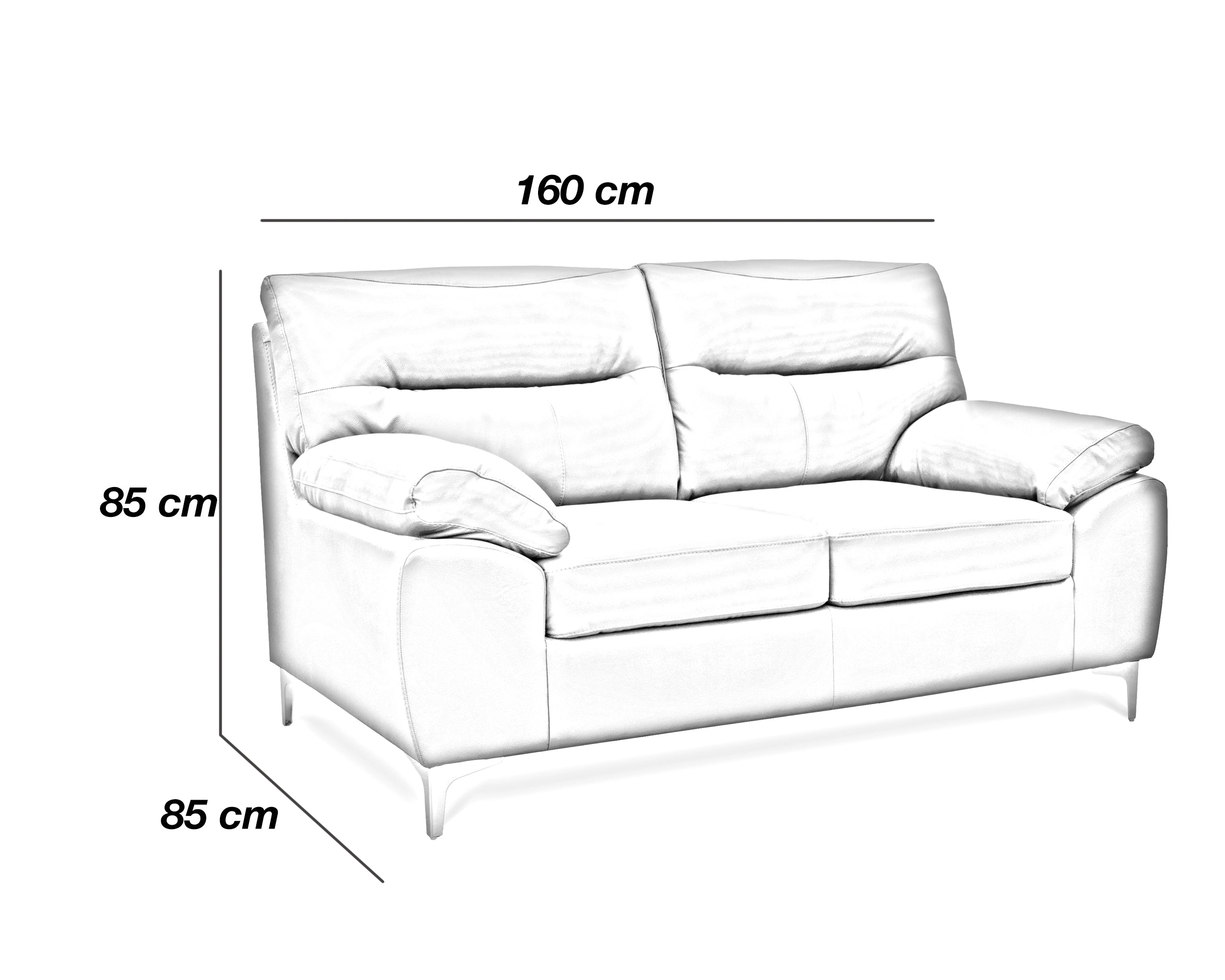 Sala de Piel Genuina Sofá y Love Seat, Mod. Isabela, dos piezas, 5 plazas.