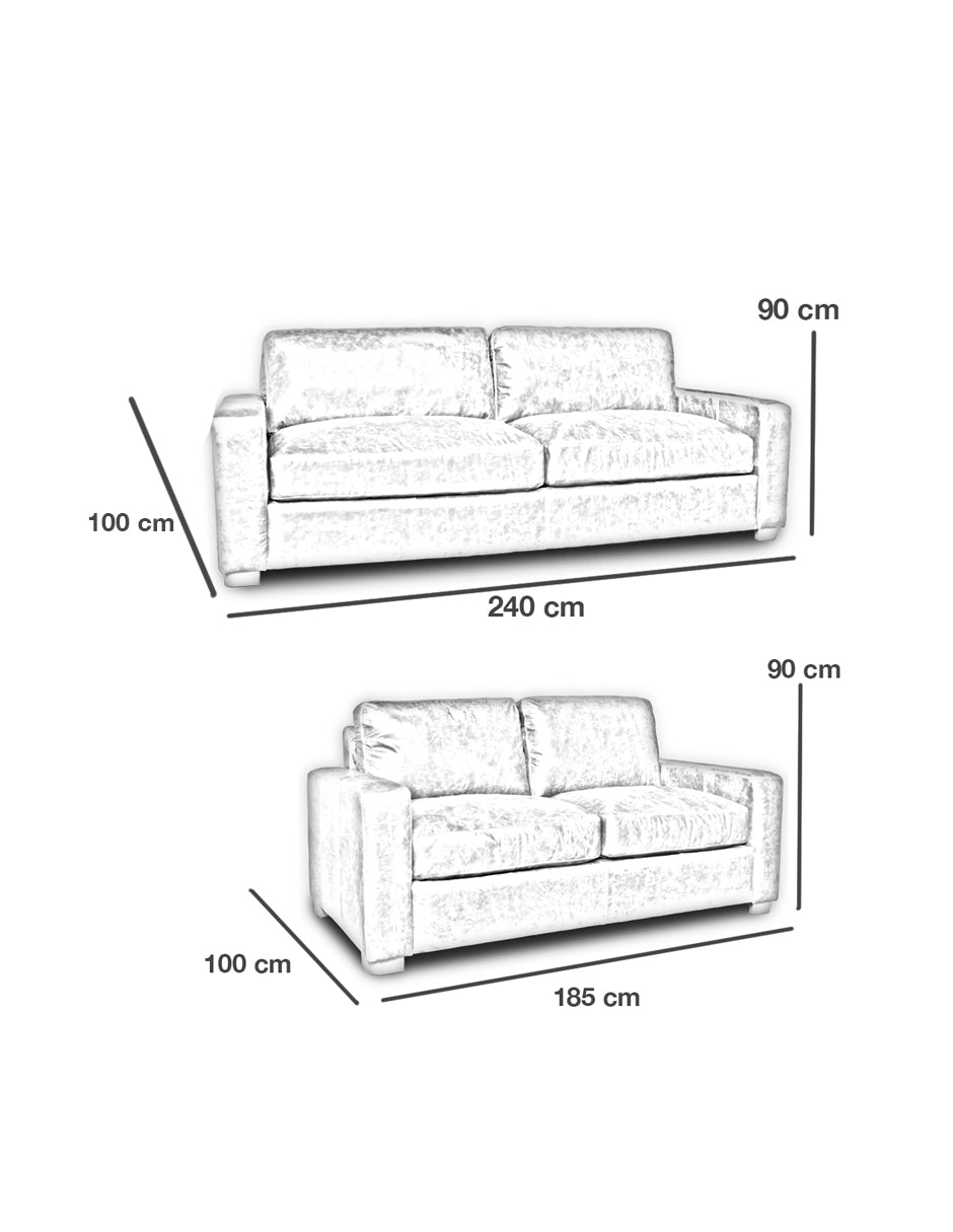Sala de Piel Genuina 100%, Sofá y Love Seat, Mod. Maxwell, dos piezas, 5 plazas.
