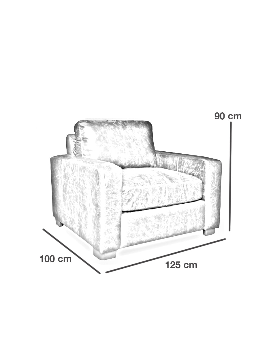 Sillon de Individual de Piel Genuina 100%, Mod. Maxwell