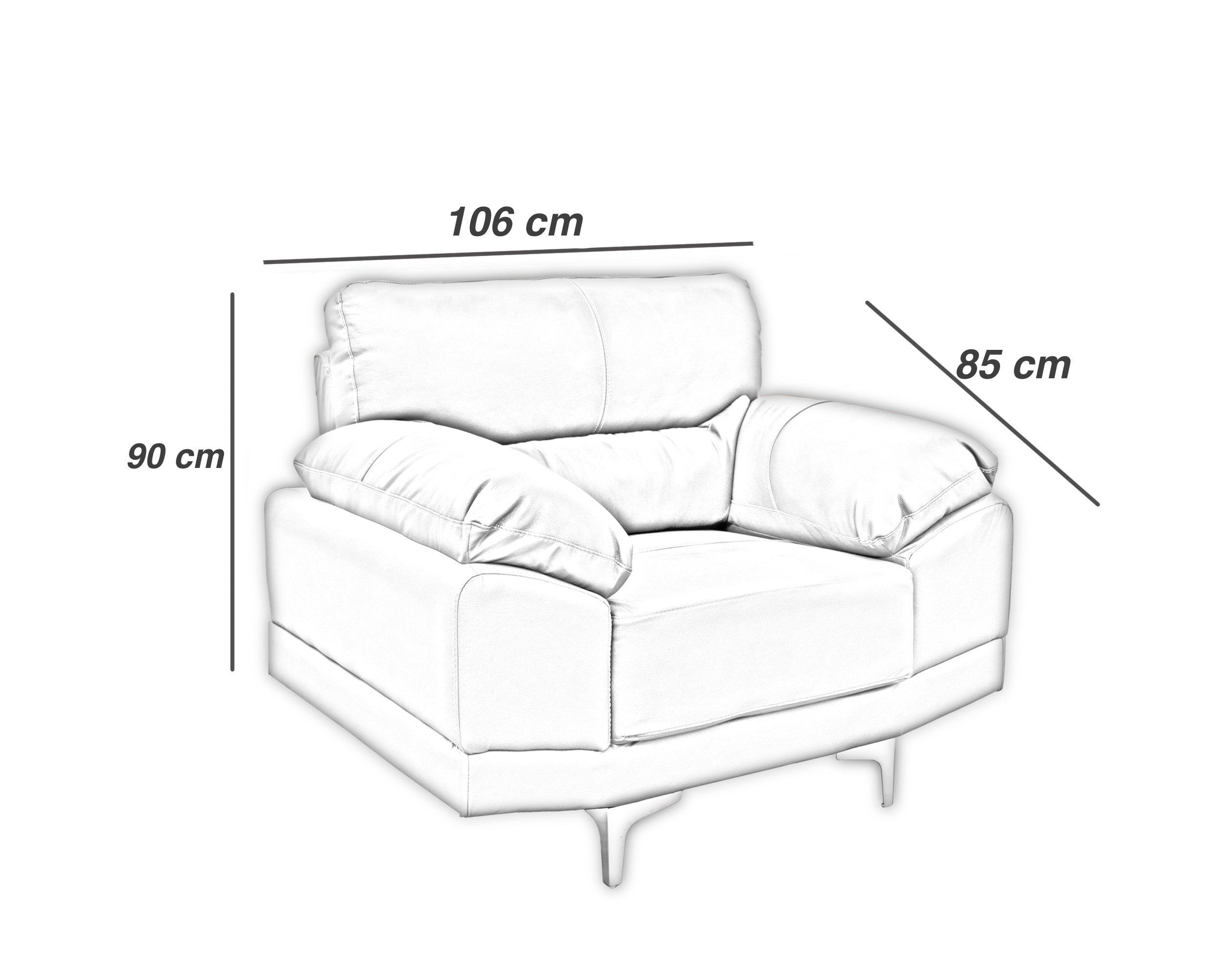 Sillon Individual de Piel Genuina Mod. Lisboa 1 plaza