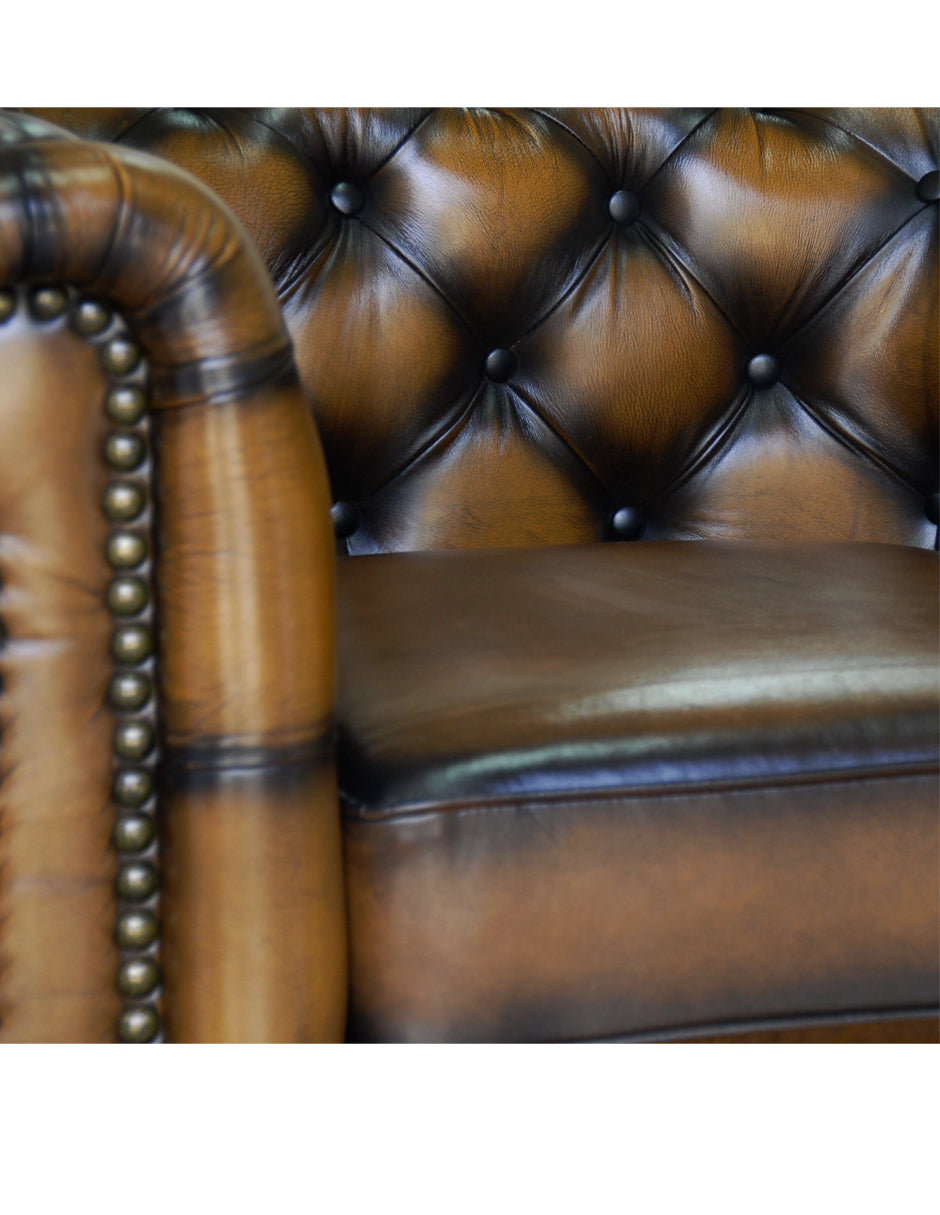 Sillón Individual de Piel Genuina 100%, Mod. Chesterfield, 1 Plazas.