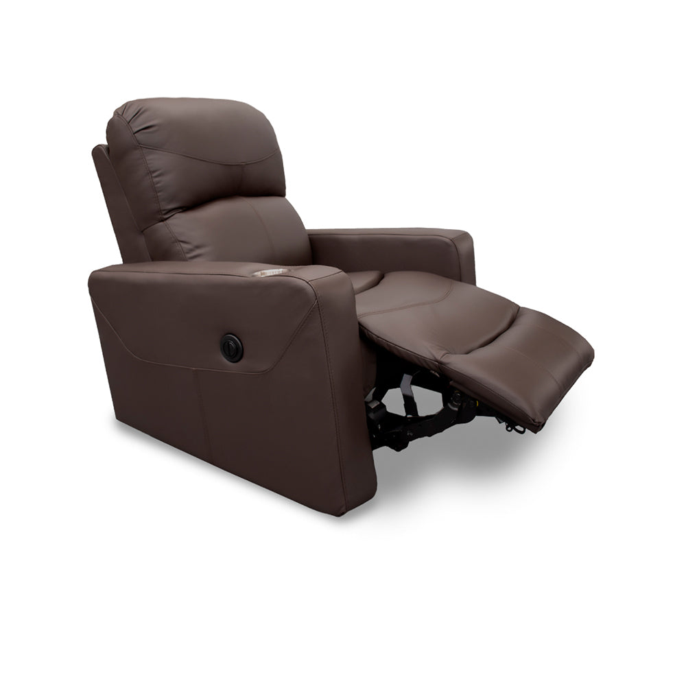 Sillón Individual Reclinable de Piel Genuina Mod. Maxxy 3 posiciones, acción mecánica.