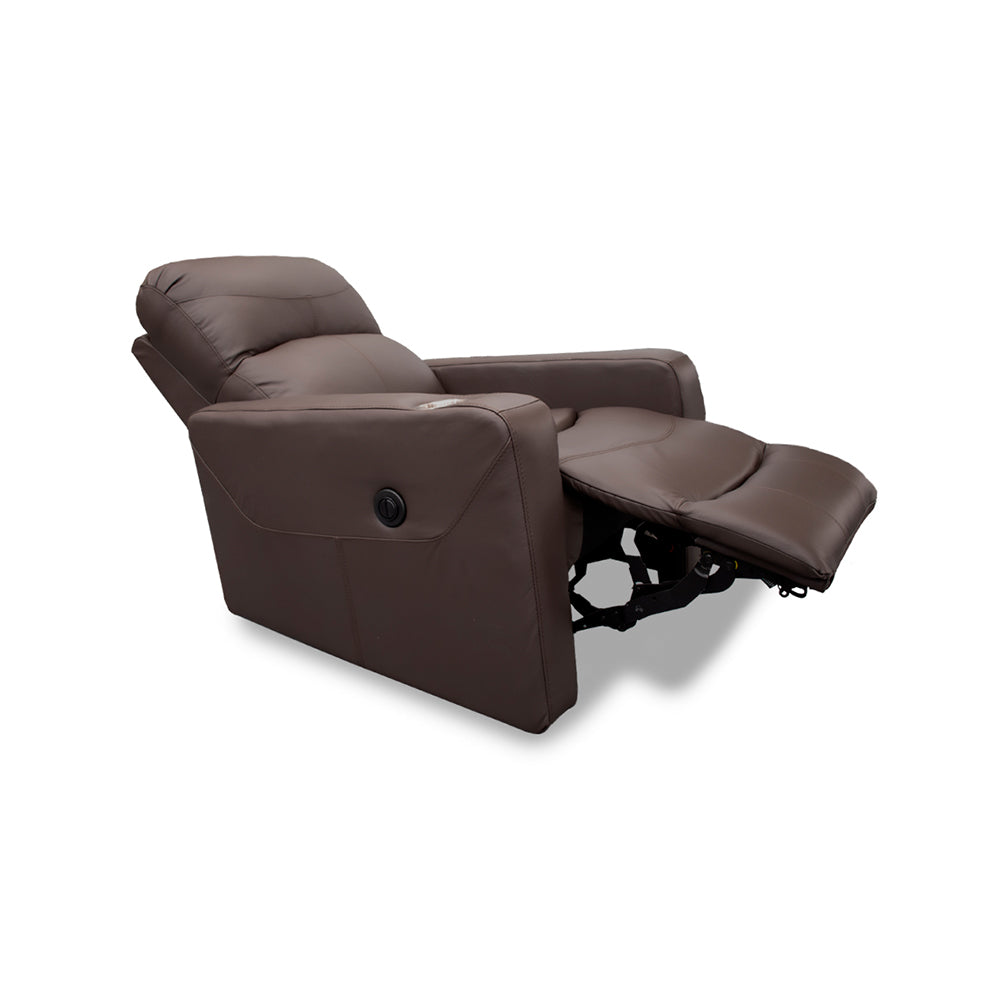 Sillón Individual Reclinable de Piel Genuina Mod. Maxxy 3 posiciones, acción mecánica.
