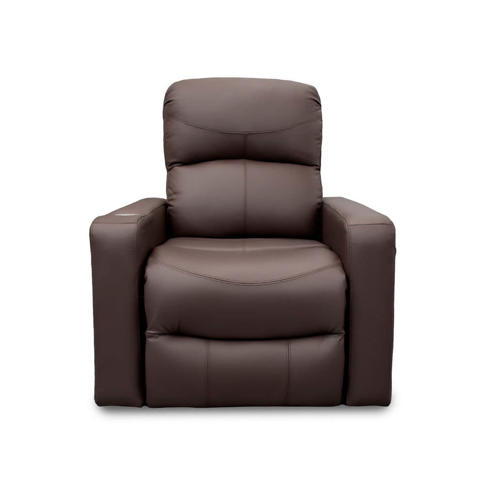 Sillón Individual Reclinable de Piel Genuina Mod. Maxxy 3 posiciones, acción mecánica.