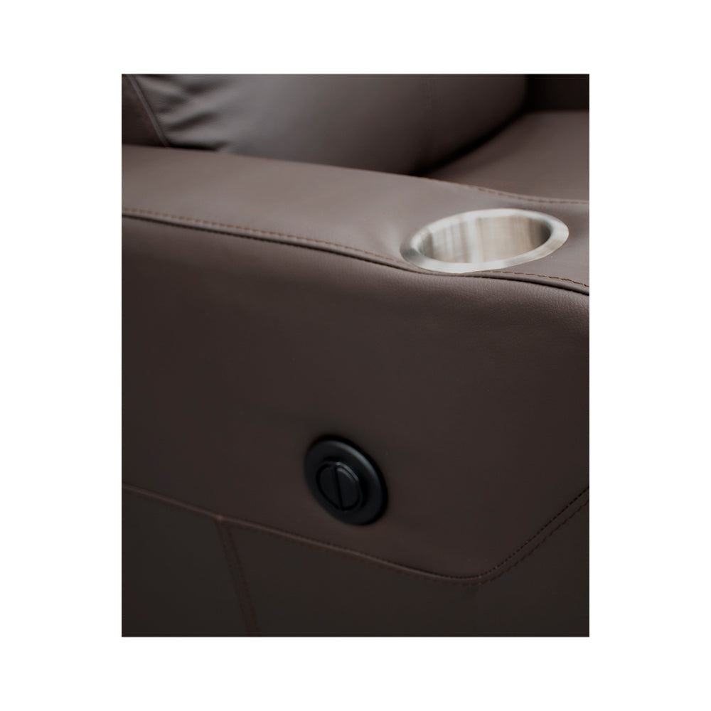 Sillón Individual Reclinable de Piel Genuina Mod. Maxxy 3 posiciones, acción mecánica.
