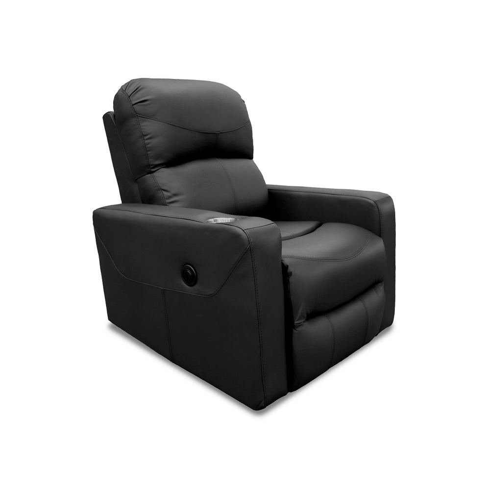 Sillón Individual Reclinable de Piel Genuina Mod. Maxxy 3 posiciones, acción mecánica.
