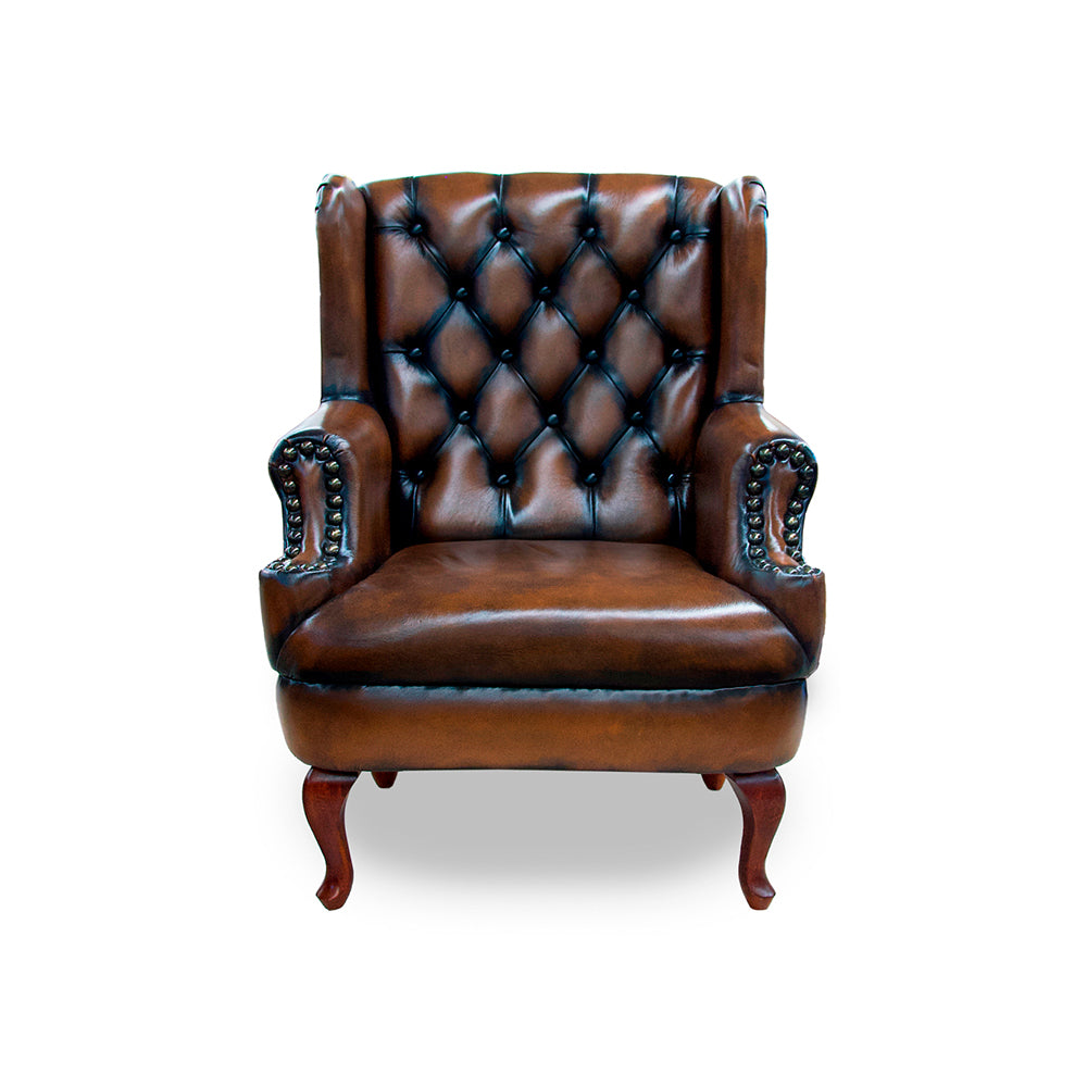 Sillon de Individual de Piel Genuina 100%, Mod. Luton Deslavado