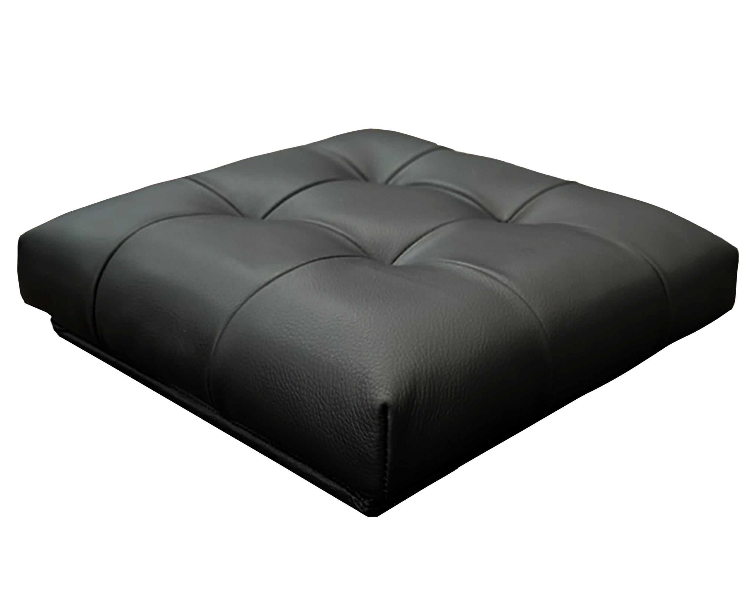 Taburete Plegable, ottoman, banco de piel genuina con almacenamiento 40 x 40cm