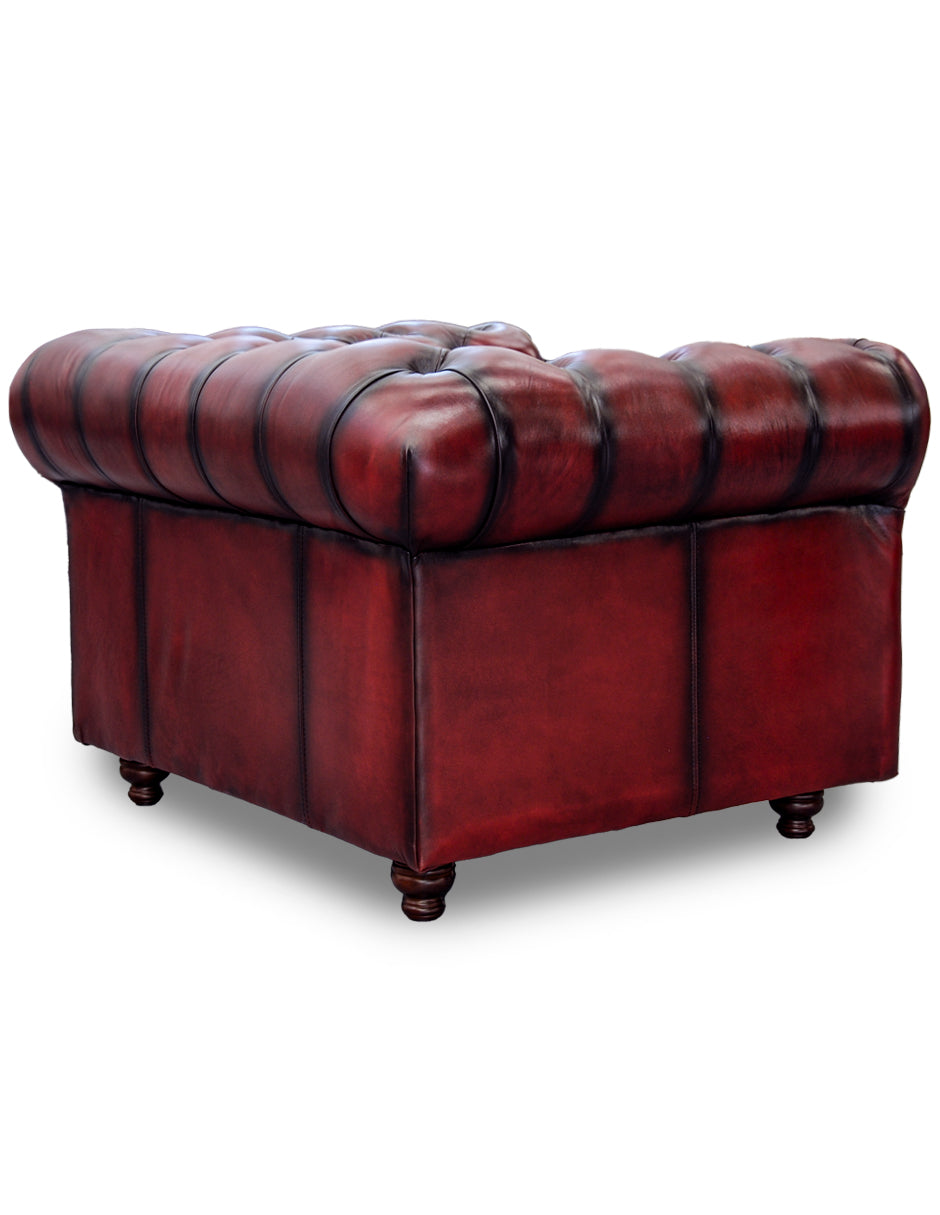 Sillón Individual de Piel Genuina 100%, Mod. Chesterfield, 1 Plazas.