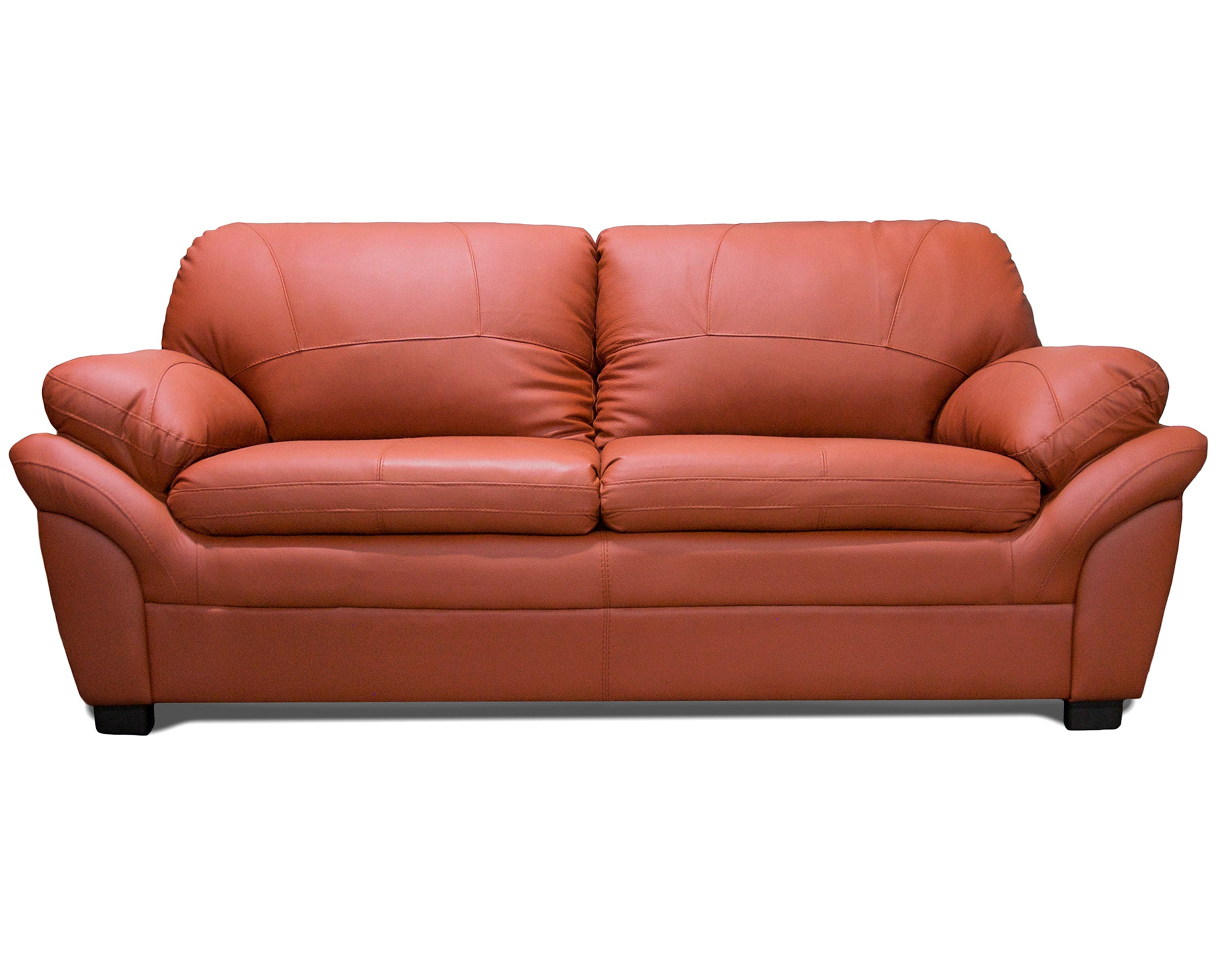 Sala de Piel Genuina Sofá y Love Seat, Mod. Genova, dos piezas, 5 plazas