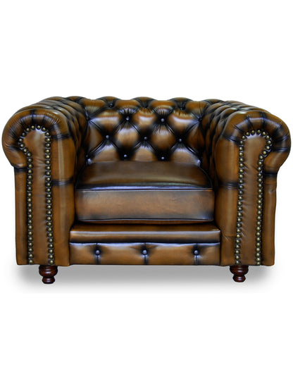 Sillón Individual de Piel Genuina 100%, Mod. Chesterfield, 1 Plazas.