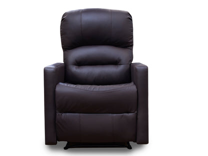 Sillón Individual Reclinable de Piel Genuina Mod. Charly 3 posiciones, acción mecánica.