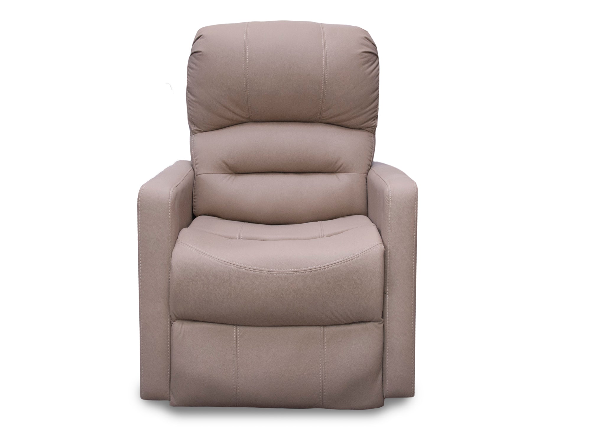 Sillón Individual Reclinable de Piel Genuina Mod. Charly 3 posiciones, acción mecánica.