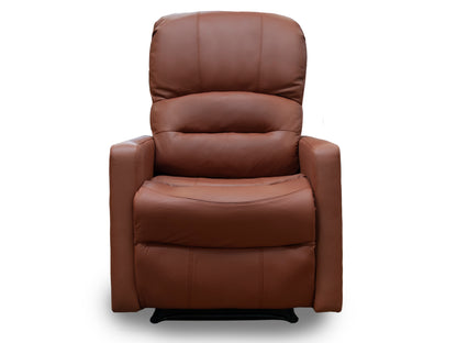 Sillón Individual Reclinable de Piel Genuina Mod. Charly 3 posiciones, acción mecánica.