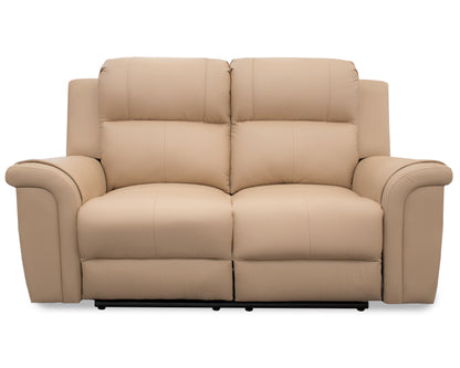 Love Seat de Piel Genuina con Reclinables, Mod. Helena 2  plazas.