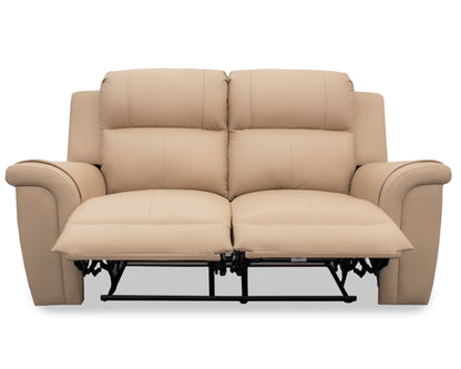 Love Seat de Piel Genuina con Reclinables, Mod. Helena 2  plazas.