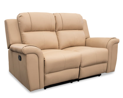 Love Seat de Piel Genuina con Reclinables, Mod. Helena 2  plazas.
