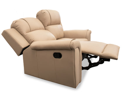 Love Seat de Piel Genuina con Reclinables, Mod. Helena 2  plazas.