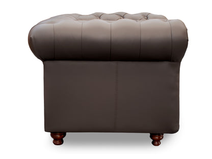 Sillón Individual de Piel Genuina Mod. Chesterfield 1 Plaza