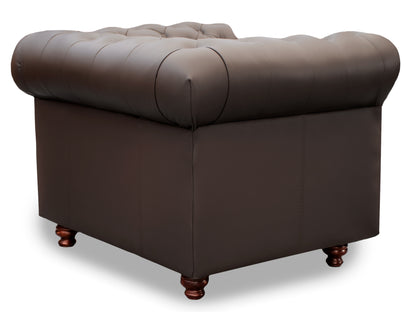 Sillón Individual de Piel Genuina Mod. Chesterfield 1 Plaza